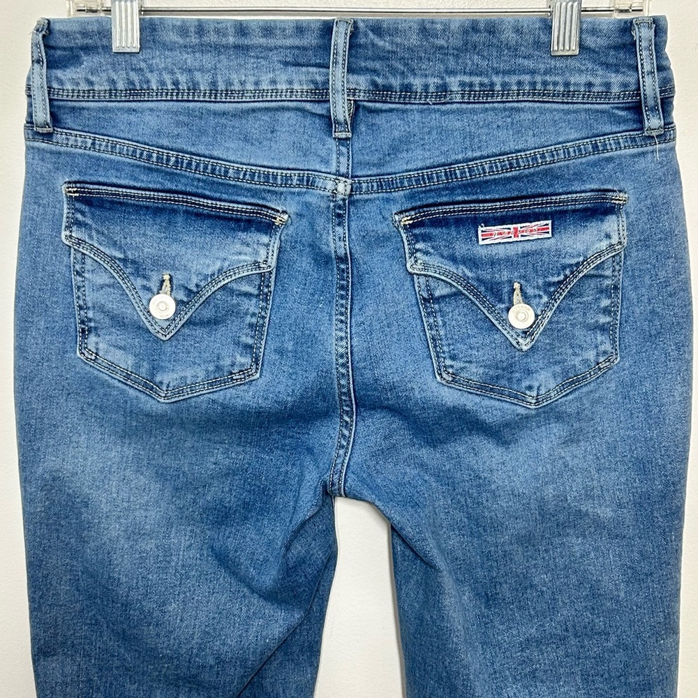 Hudson Flap Pocket Straight Leg Jeans Womens Size 6 Icy Blue H0524-01 - Picture 6 of 11